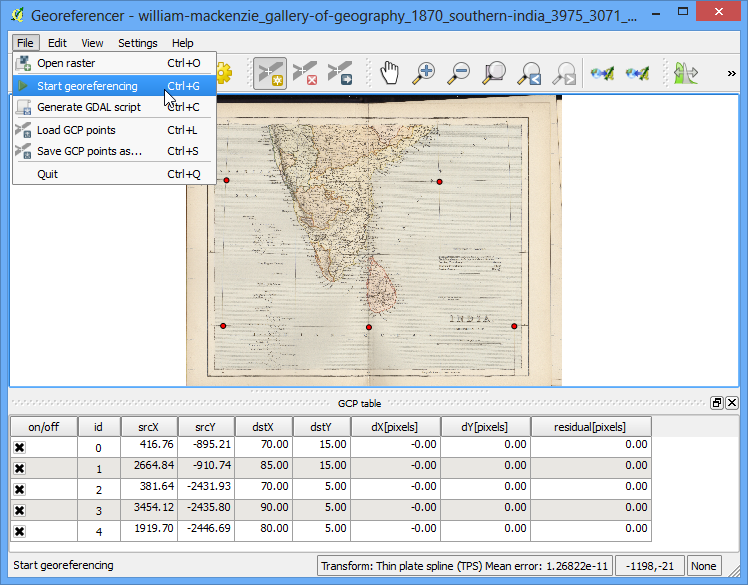 Georeferencing Topo Sheets And Scanned Maps — Qgis Tutorials And Tips 2695